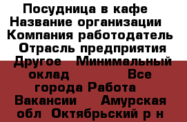 Посудница в кафе › Название организации ­ Компания-работодатель › Отрасль предприятия ­ Другое › Минимальный оклад ­ 14 000 - Все города Работа » Вакансии   . Амурская обл.,Октябрьский р-н